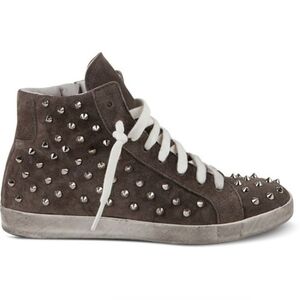 Steve Madden Leather Shoes High-Top Distressed Women's Size 7 Brown Studded